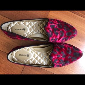Birdies flats The Heron red leopard print, sz 6.5